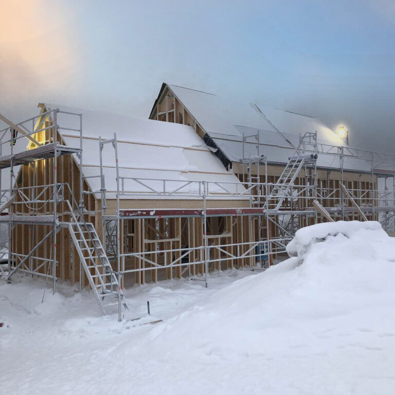 Vinter stomme hus